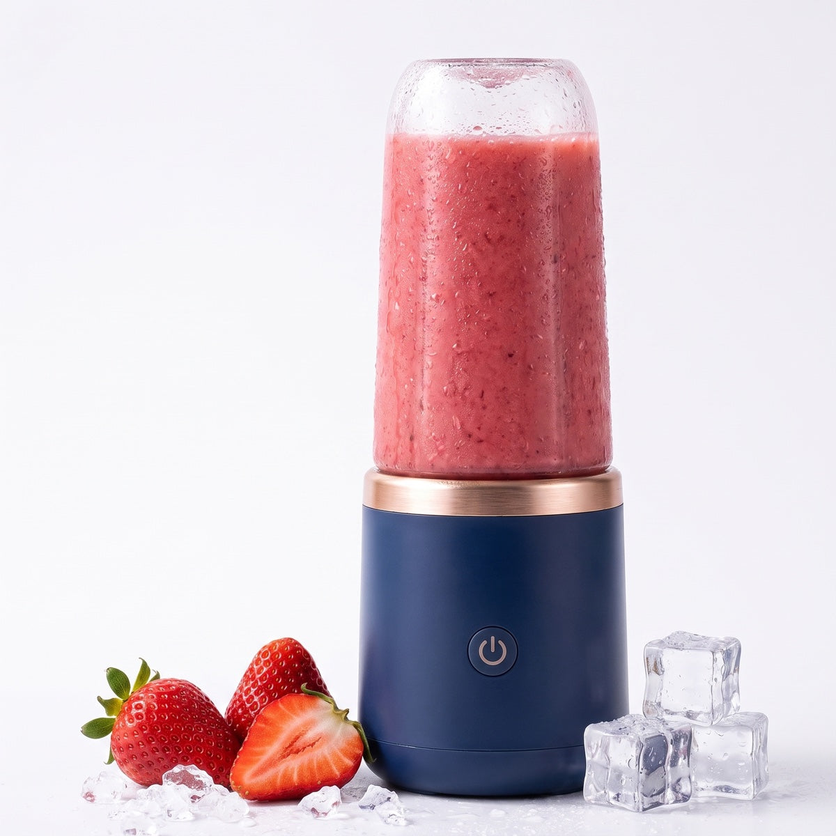 Portable blender in dark blue