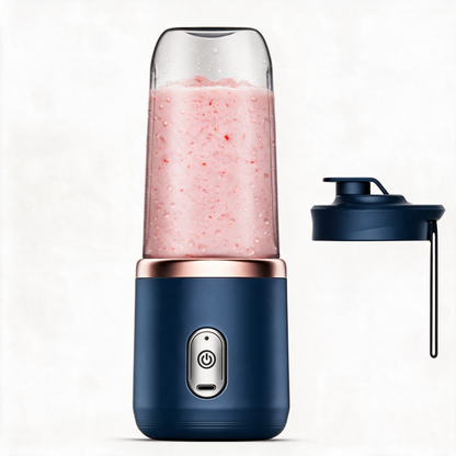Portable blender with included USB cable and accessories