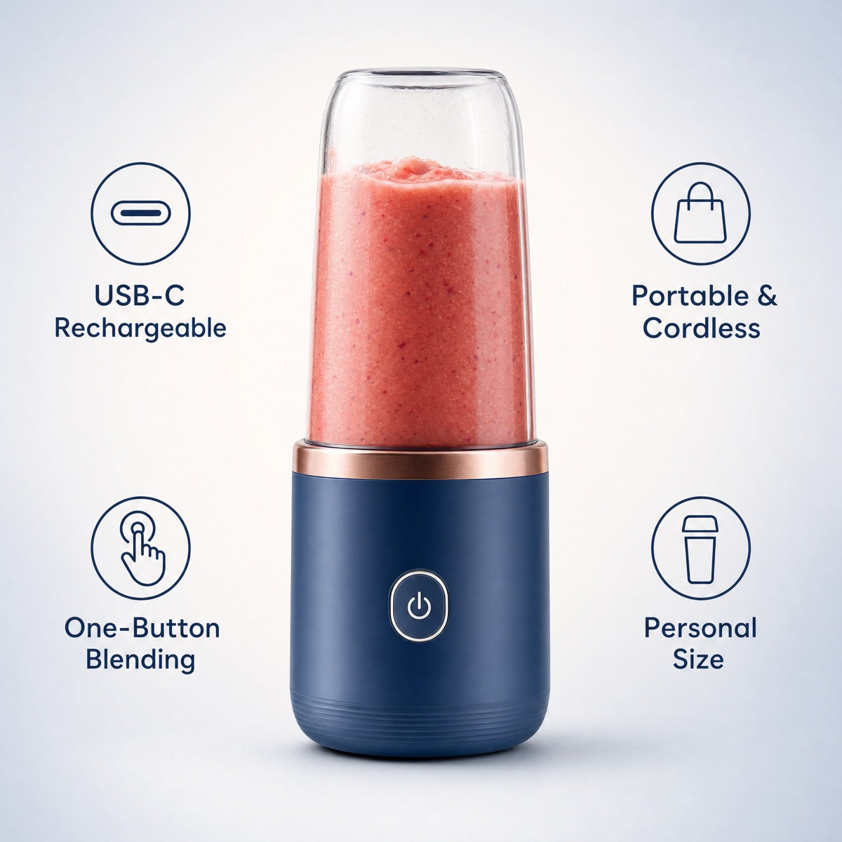 USB rechargeable portable blender charging